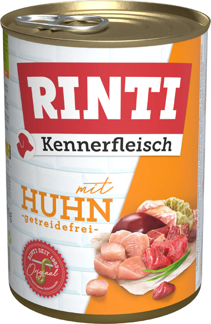 RINTI Hunde-Nassfutter Kennerfleisch mit Huhn RINTI Hunde-Nassfutter Kennerfleisch mit Huhn